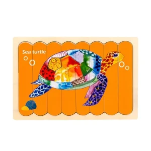 بازی آموزشی پازل دو وجهی طرح لاکشپت دریایی و وال کد STW193