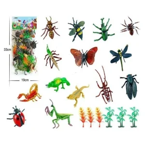 فیگور مدل حشرات طرح Wild Insects مجموعه 20 عددی کد WI950