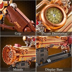 ساختنی مدل تفنگ تپانچه عصر بخار طرح Steampunk Pistol کد 212231