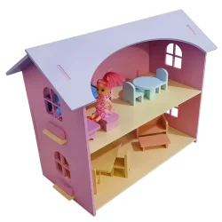 اسباب بازی خانه عروسکی چوبی کد DH674 - Image 3