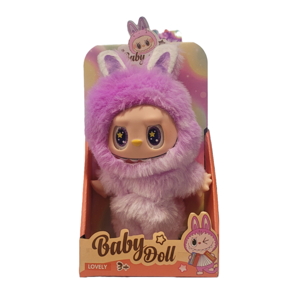 عروسک مدل Baby Doll طرح لبوبو بنفش کد 6089A