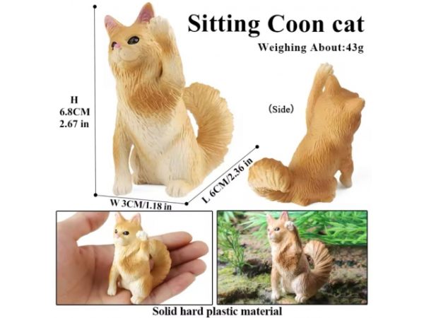 فیگور مدل گربه طرح Maine Coon کد CA954-6