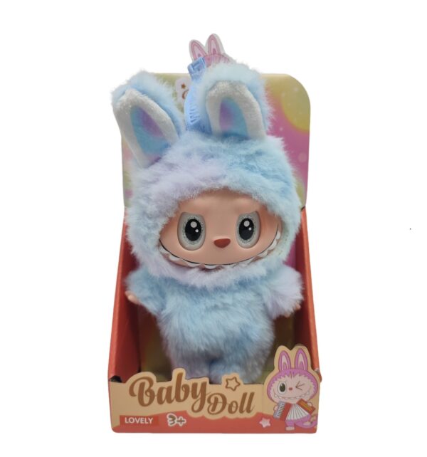 عروسک مدل Baby Doll طرح لبوبو آبی روشن کد 6089E