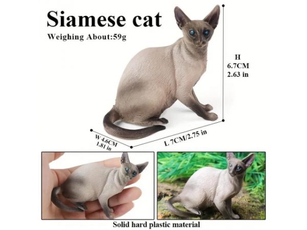 فیگور مدل گربه طرح Sinamese کد CA954-5