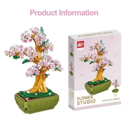 ساختنی ژنگبو مدل بونسای شکوفه گیلاس طرح Sakura کد 9111A - Image 5