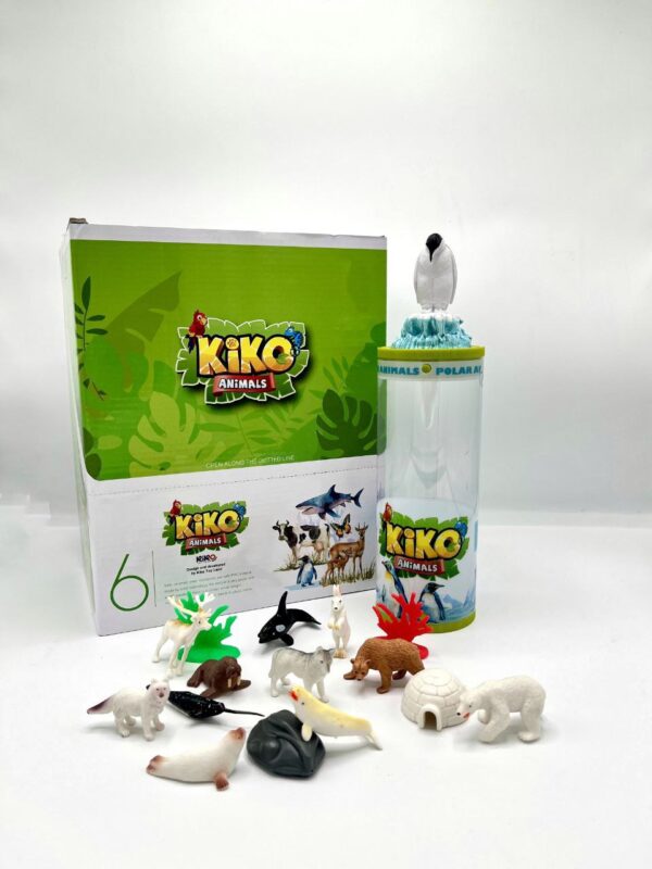 فیگور مدل استوانه ای طرح حیوانات قطبی 15 عددی کد Kik004