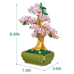 ساختنی ژنگبو مدل بونسای شکوفه گیلاس طرح Sakura کد 9111A - Image 2