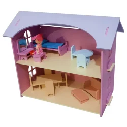 اسباب بازی خانه عروسکی چوبی کد DH674