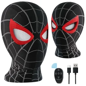 ماسک ایفای نقش مدل مرد عنکبوتی طرح مایلز مورالز چشم متحرک ریموت‌دار کد 10-622