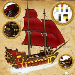 ساختنی مدل Pirate Kingdom طرح کشتی دزدان دریایی کد 982006