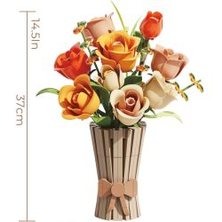 لگوی گلدان گل های رز طرح Rose bouquet کد 13066 – 868 تکه