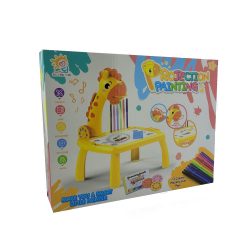 میز نقاشی پروژکتور دار کودک طرح زرافه کد RFY222-8