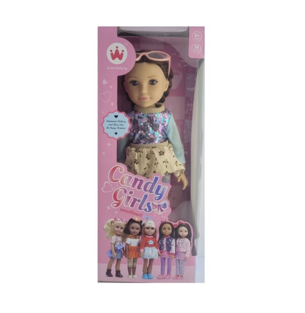 عروسک مدل دختر طرح Candy Girls کد W14N-01B - ارتفاع 26 سانتی