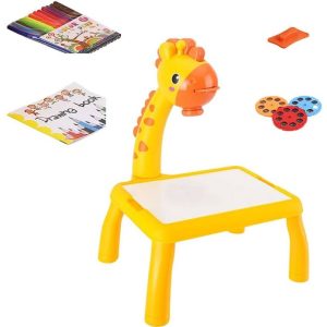 میز نقاشی پروژکتور دار کودک طرح زرافه کد RFY222-8