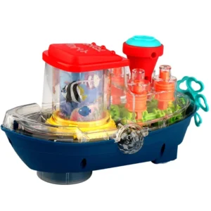 اسباب بازی کشتی چرخ دنده ای موزریکال چراغدار کد YJ388-67