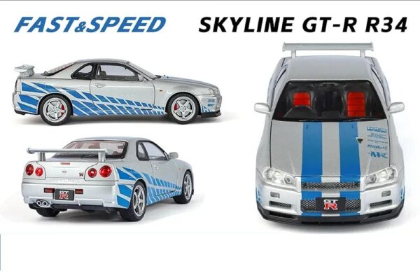 ماشین بازی Nissan Skyline GTR R38 طرح سریع و خشن