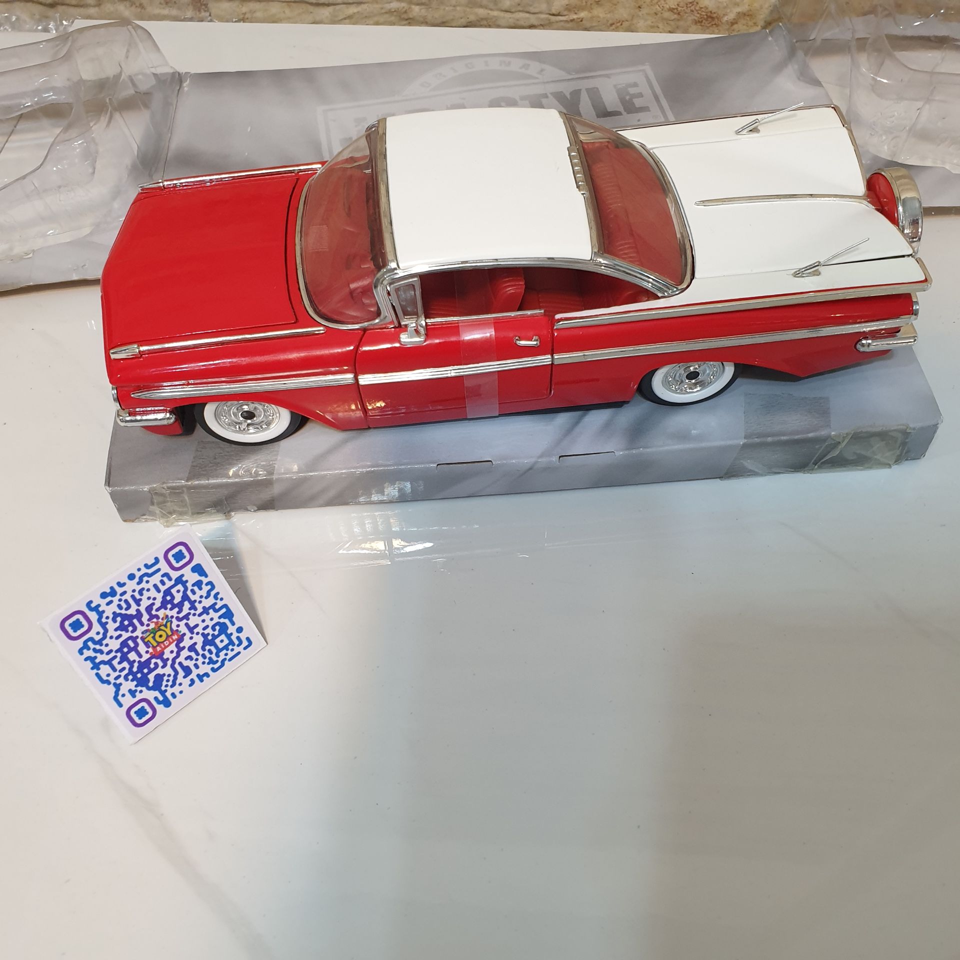ماکت ماشین جادا مدل CHEVROLET IMPALA 1959 |قرمز