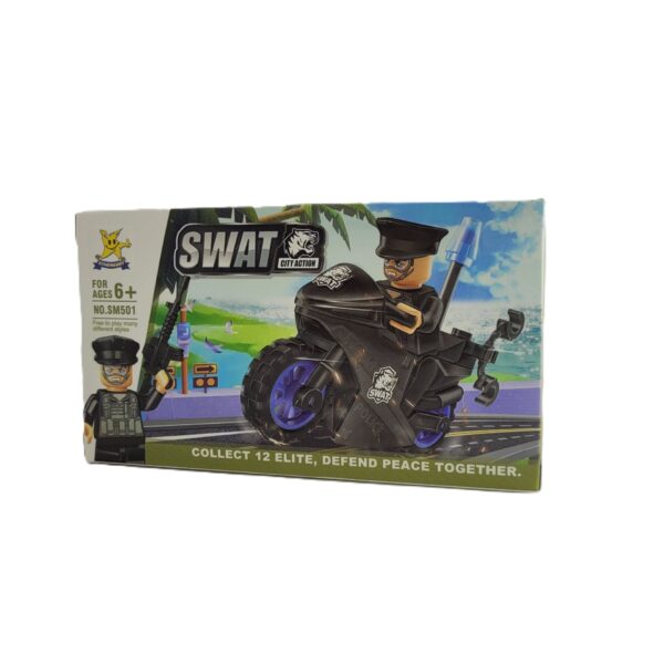 مینی فیگور لگویی مدل SWAT طرح موتورسوار کد SM501B-7
