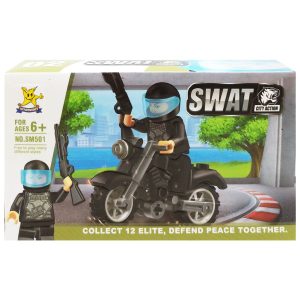 مینی فیگور لگویی مدل SWAT طرح موتورسوار کد SM501B-2
