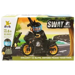 مینی فیگور لگویی مدل SWAT طرح موتورسوار کد SM501B-4