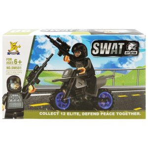 مینی فیگور لگویی مدل SWAT طرح موتورسوار کد SM501B-6
