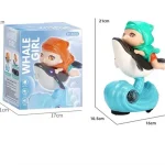 اسباب بازی مدل دختر دلفین سوار موزیکال کد LD-171A - Image 5