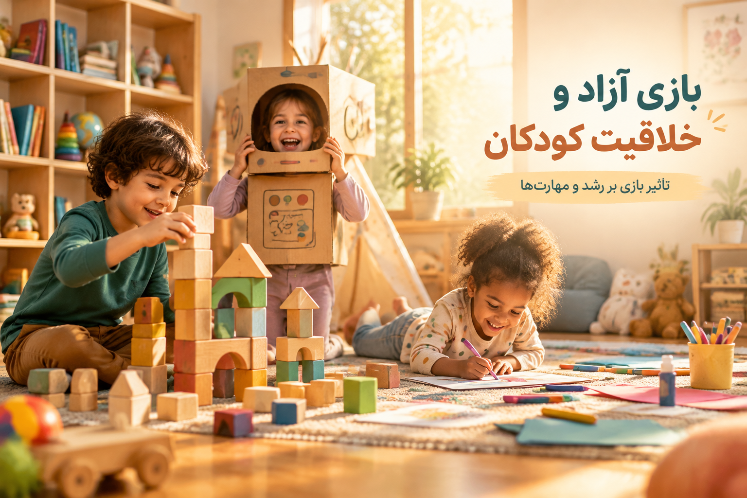 بازی آزاد (Free Play) چیست؟ بررسی تأثیر آن بر رشد، خلاقیت و مهارت‌های کودکان