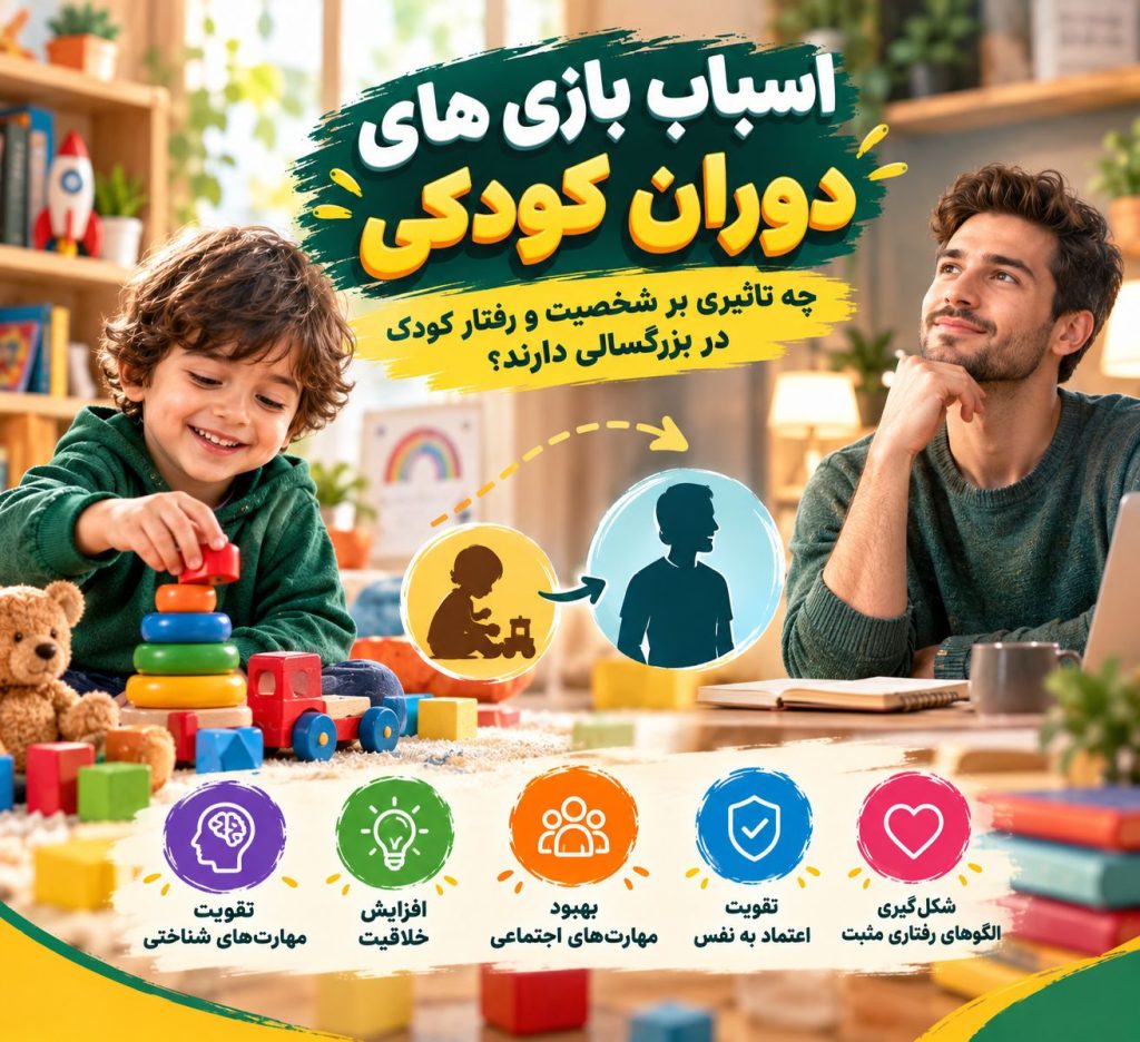 اسباب‌بازی‌های دوران کودکی چه تأثیری بر شخصیت و رفتار کودک در بزرگسالی دارند؟